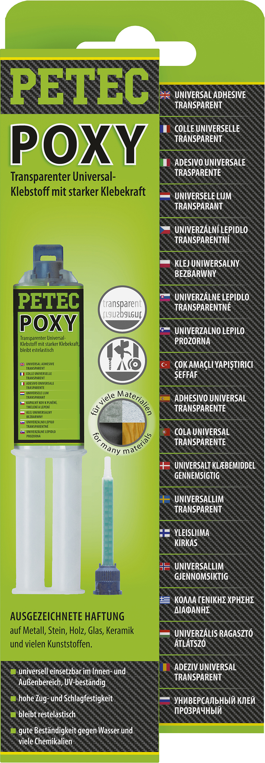 2-Komponenten-Klebstoff Poxy (Epoxydharz), 24 ml, Petec - ATU