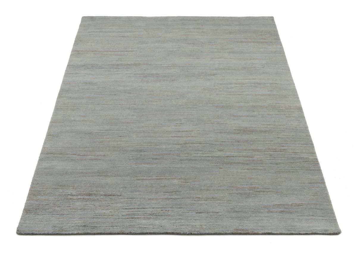 Teppich aus Nepal Himali Uni Silber-Grau 170 x 240 cm