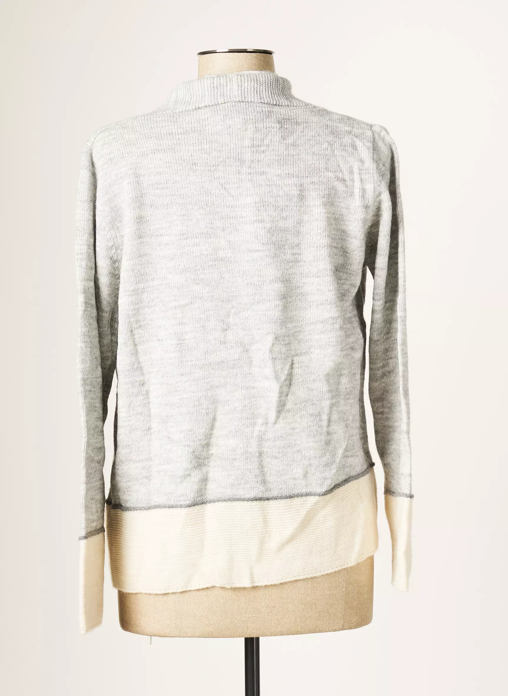Blanc Boheme Cardigans Femme couleur gris