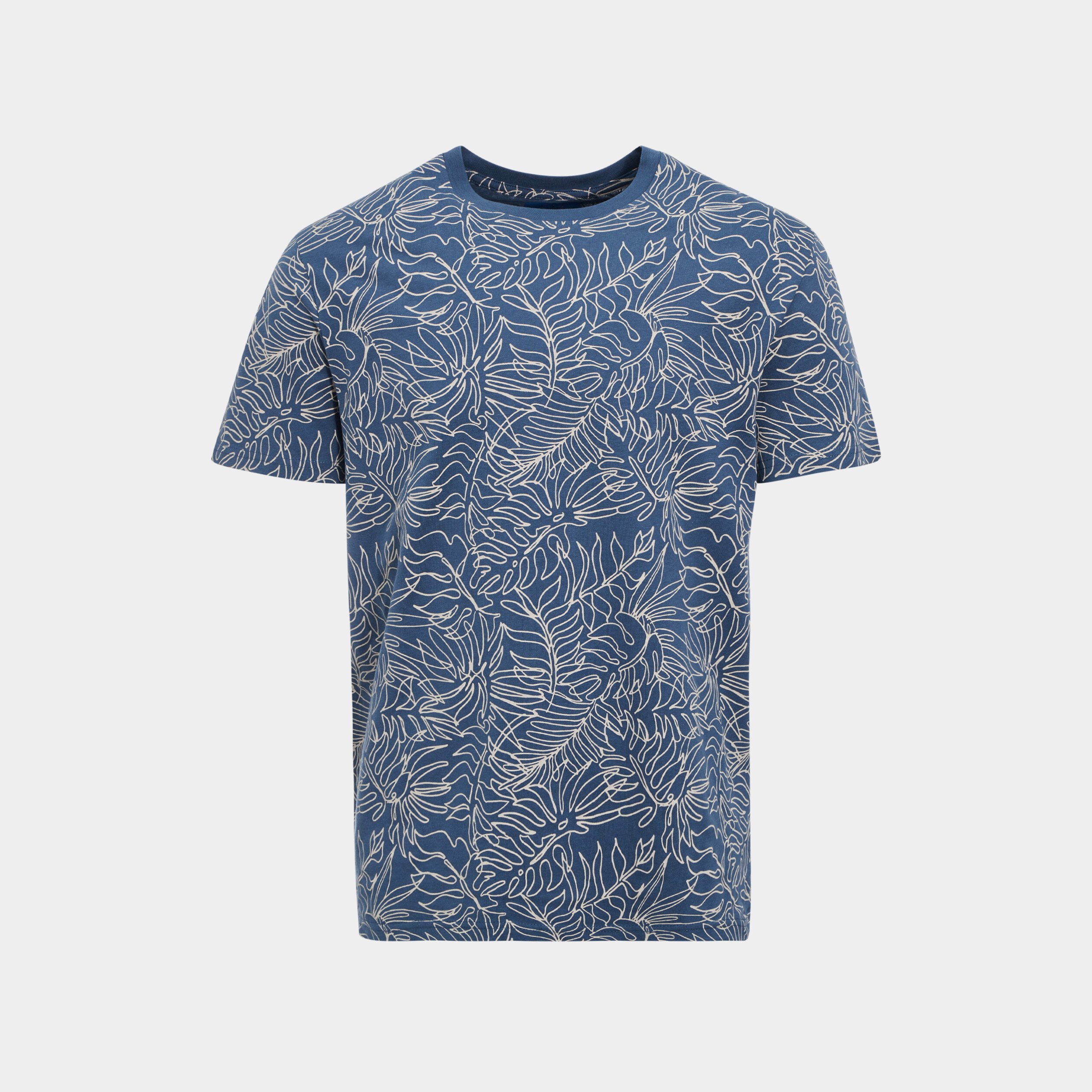 T-shirt manches courtes bleu pétrole homme | La Halle