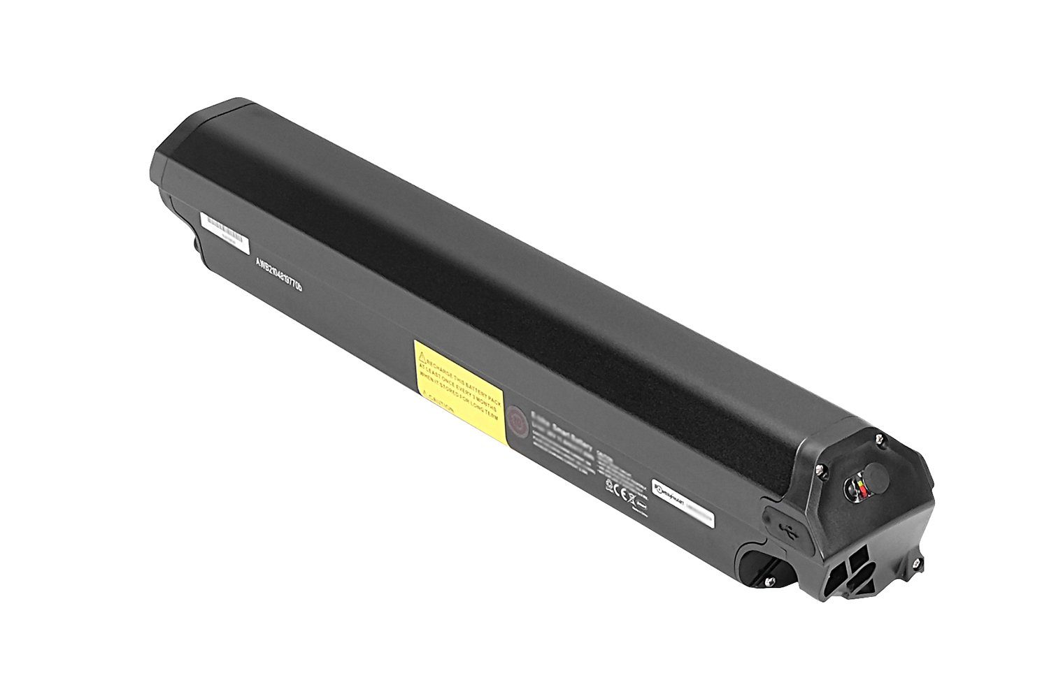 PowerSmart LEB36HU57B.909 505mm E-Bike Akku Fahrrad 12,8Ah für Telefunken Aufsteiger M920, Panasonic Zellen, Li-ion 12800 mAh (36 V)