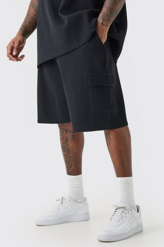 Plus Cargo-Shorts mit elastischem Bund