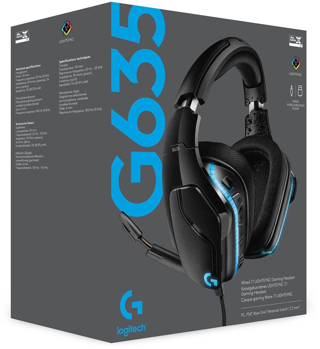 Logitech G G635 7.1 Surround Sound LIGHTSYNC Gaming-Headset