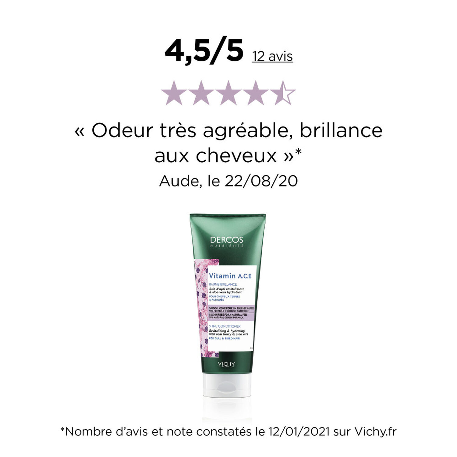Vichy Dercos Nutrients Baume Brillance Vitamine A.C.E 200 ml