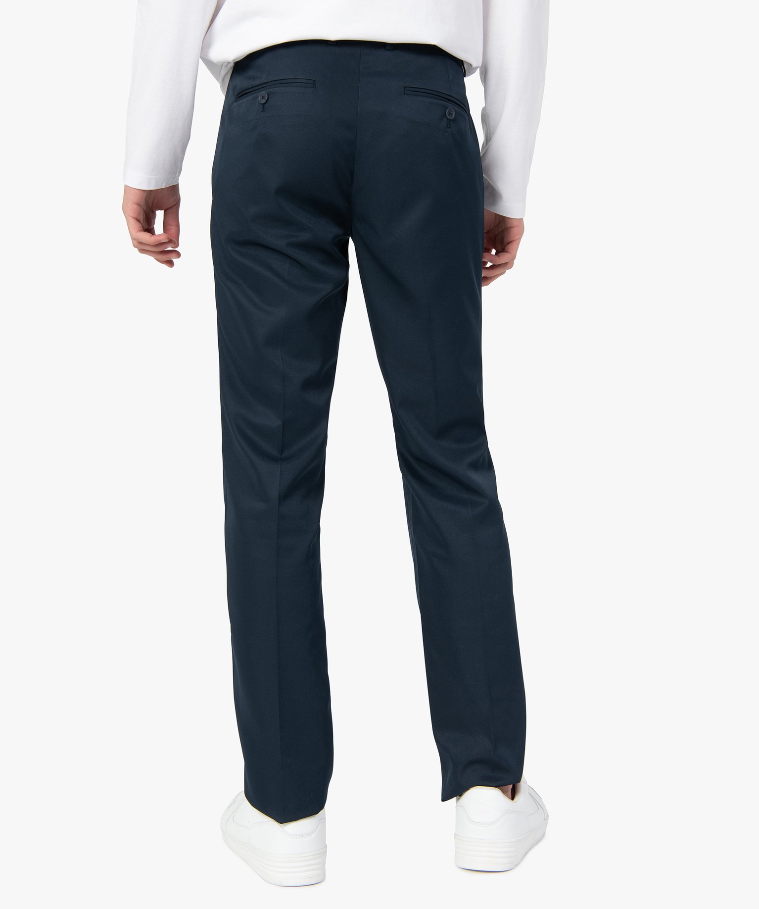 Pantalon de costume homme aux reflets satinés marine | GEMO