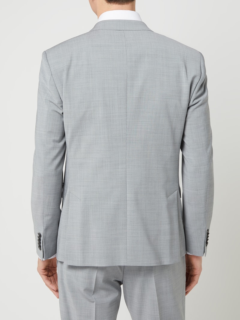 Slim Fit 2-Knopf-Sakko mit Stretch-Anteil Modell 'Aidan' in hellgrau