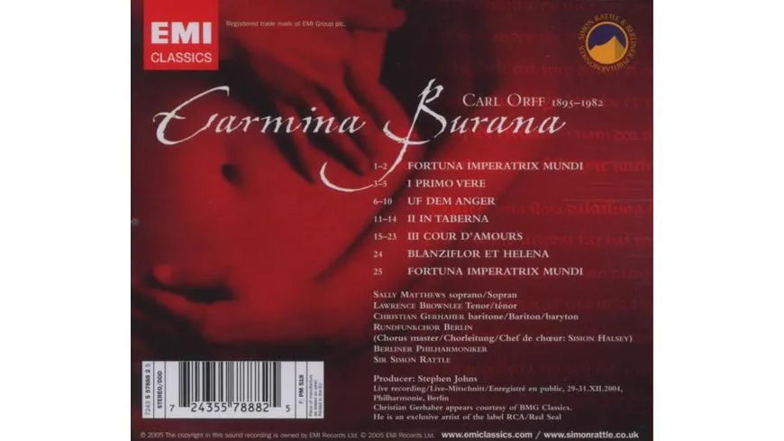 Carmina Burana MEISTERWERKE