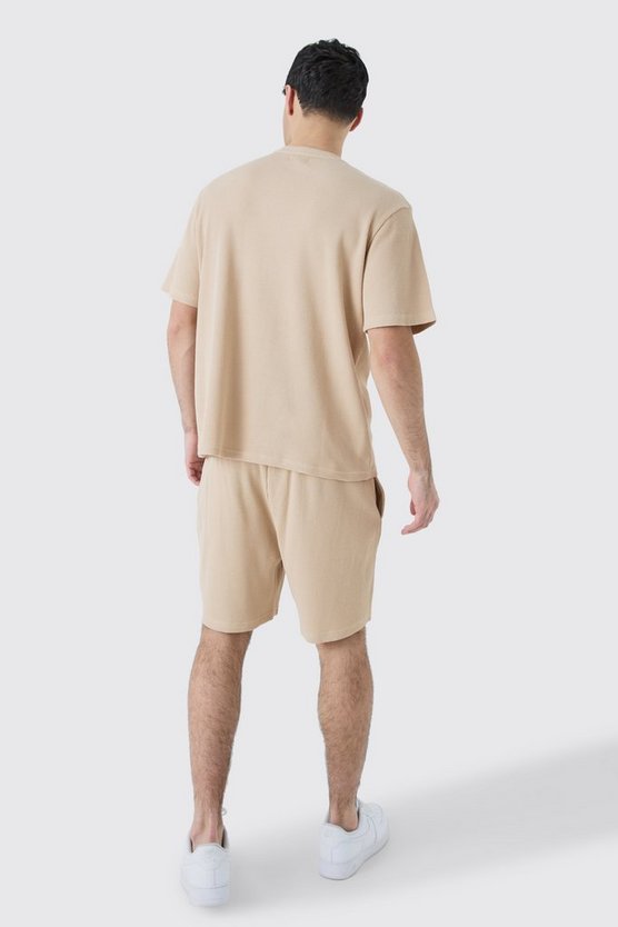 T-Shirt in Waffeloptik