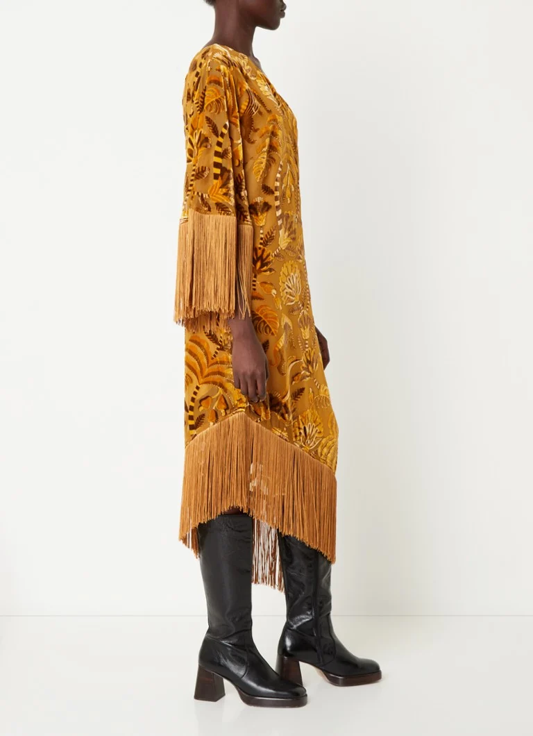 Robe midi asymétrique à franges Farm Rio