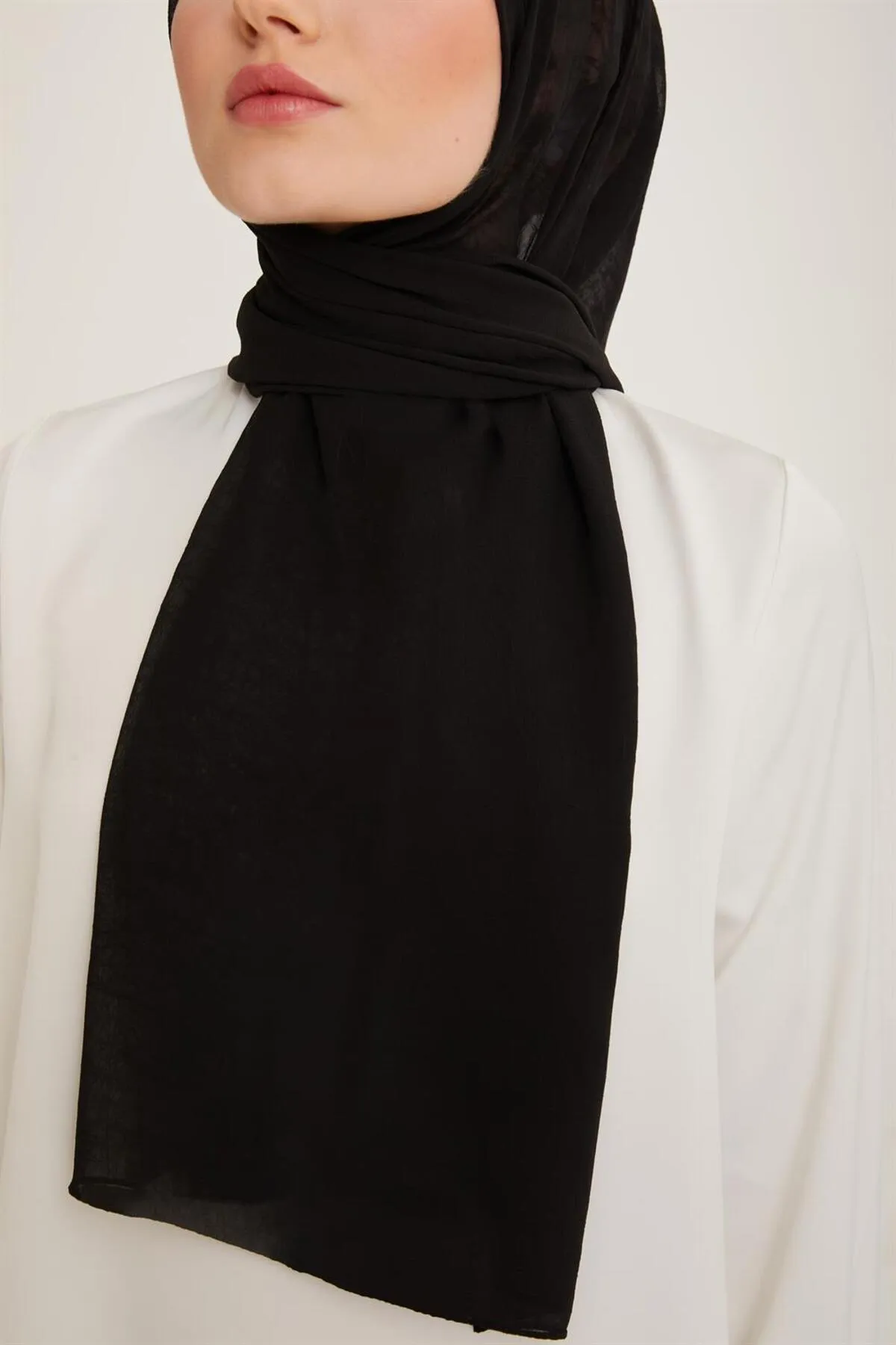 Armine  Trend Crinkle-Chiffon-Schal – Atskrn-01 – Schwarz