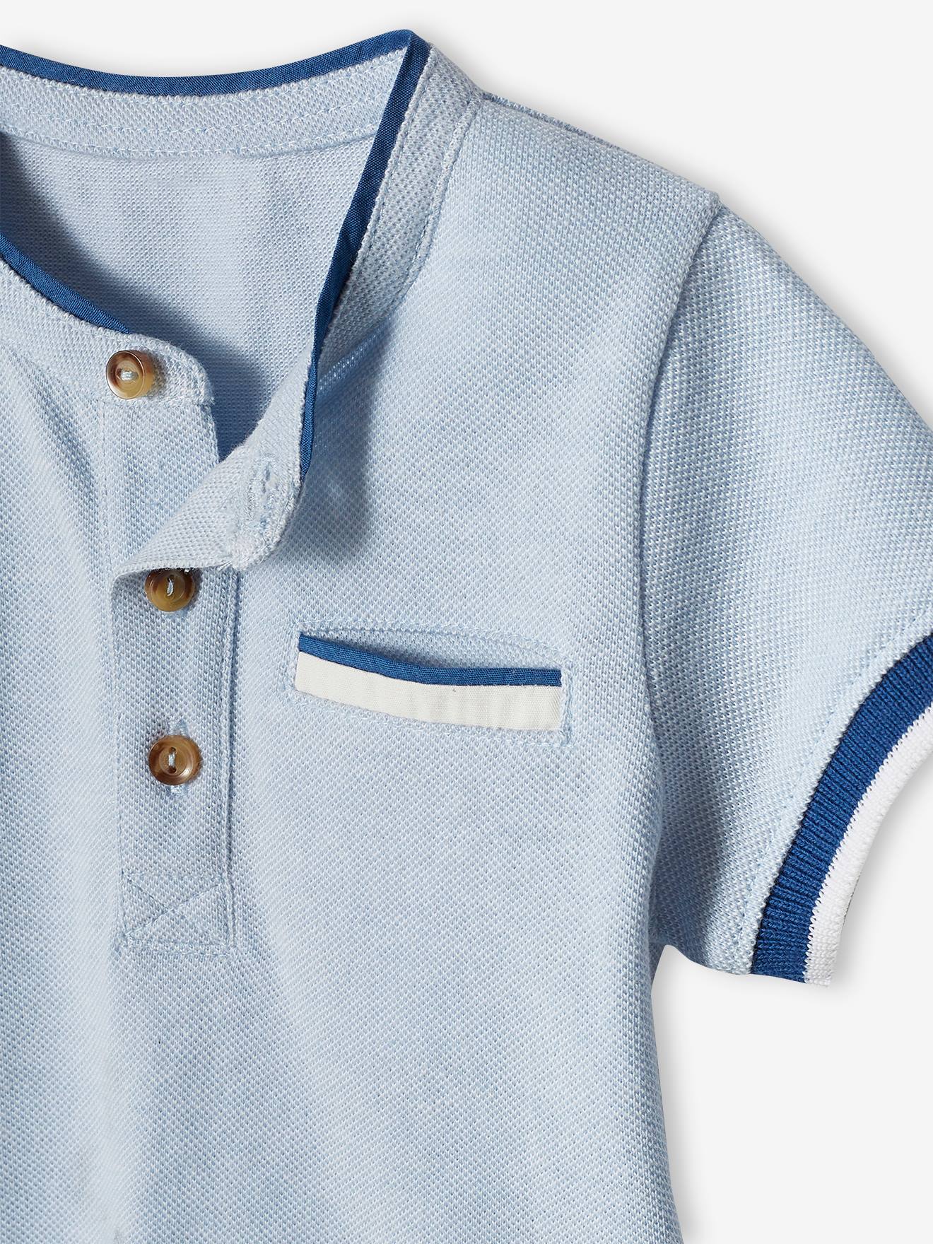 Vertbaudet Baby Poloshirt - hellblau