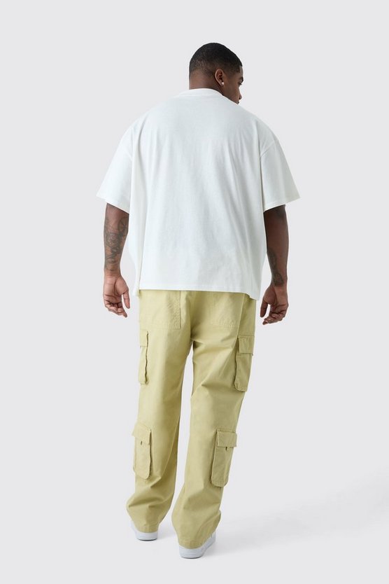 Plus Twill Cargo-Hose mit geradem Bein