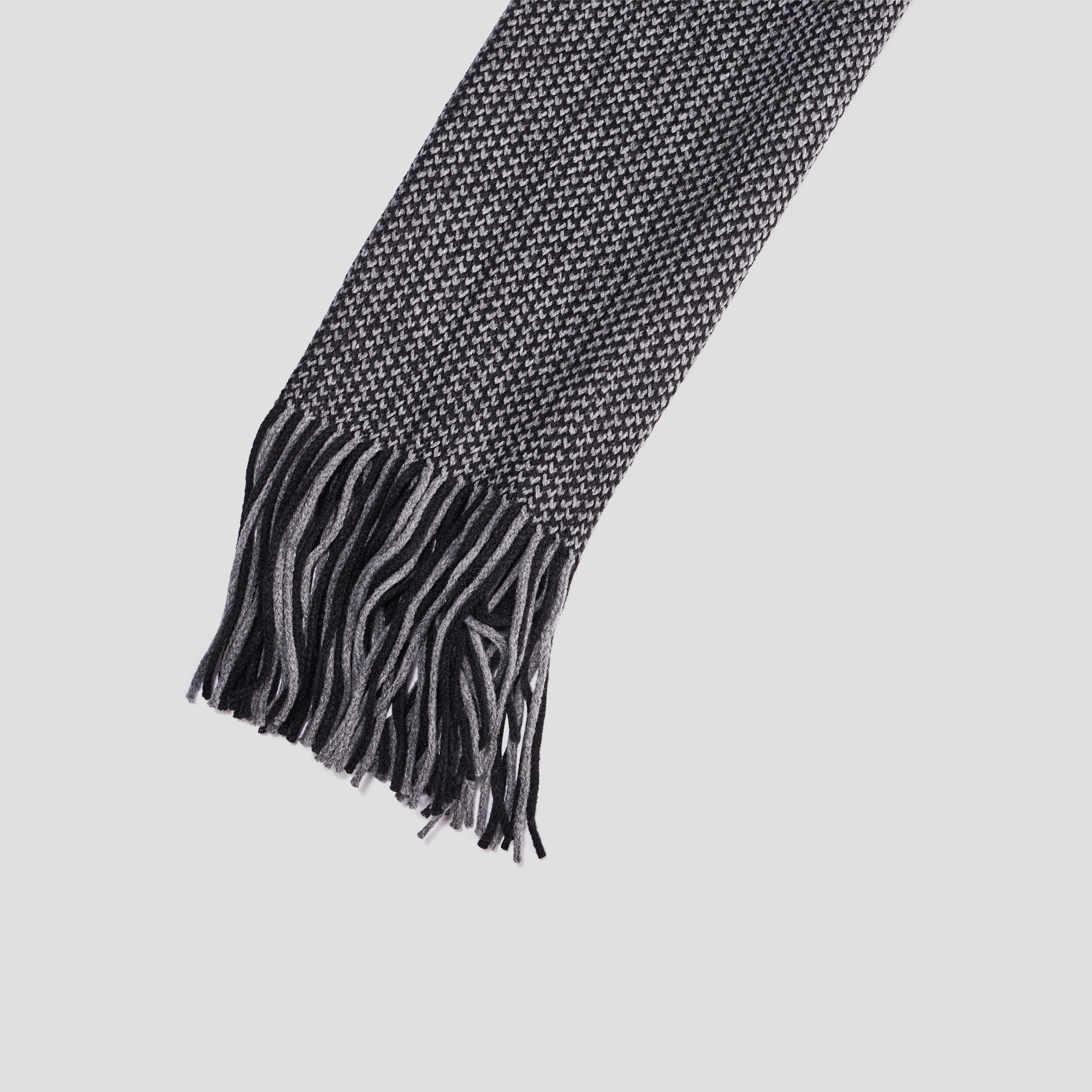 Écharpe avec franges gris homme | La Halle