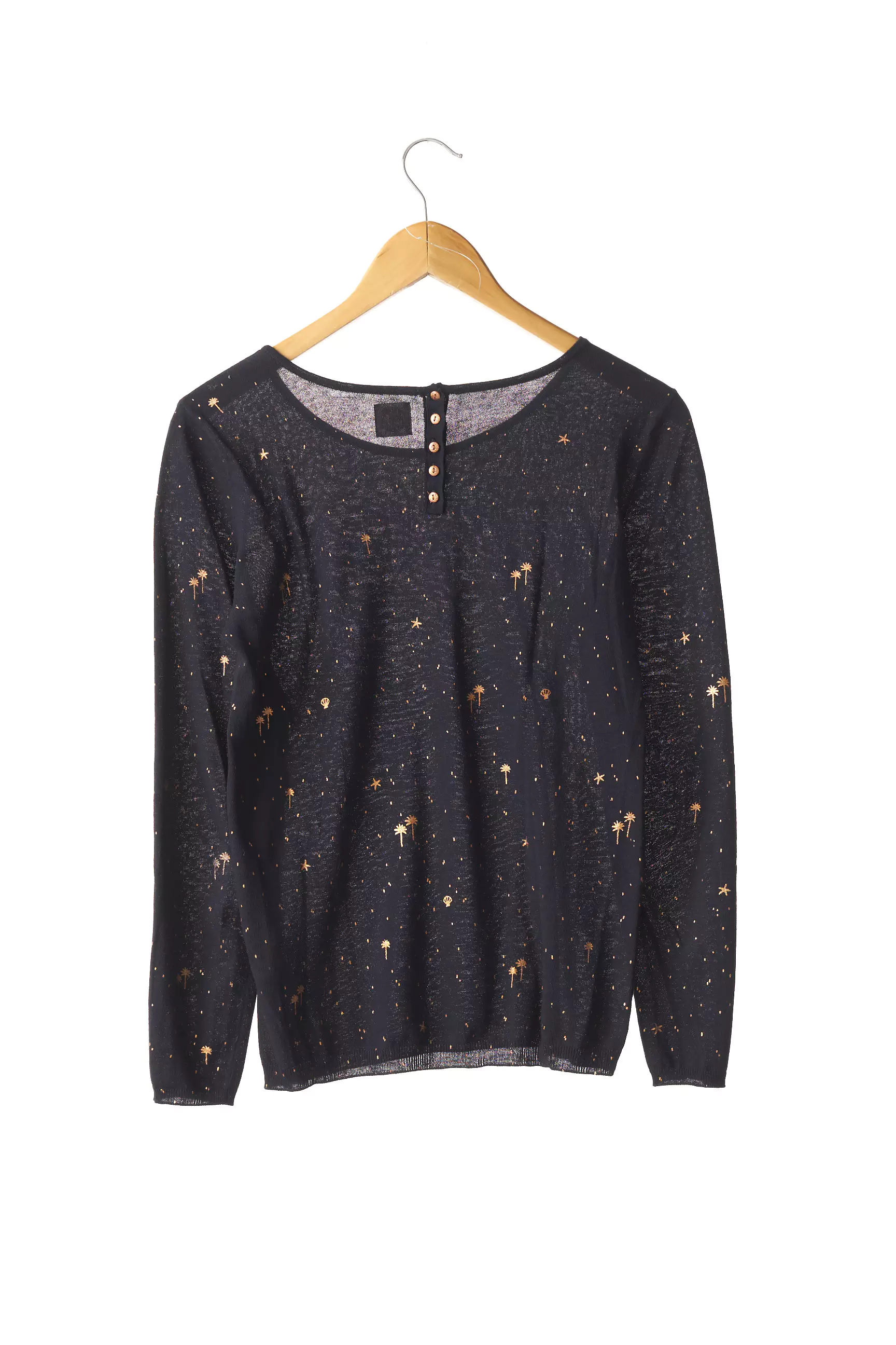 Des Petits Hauts Pulls Femme couleur bleu