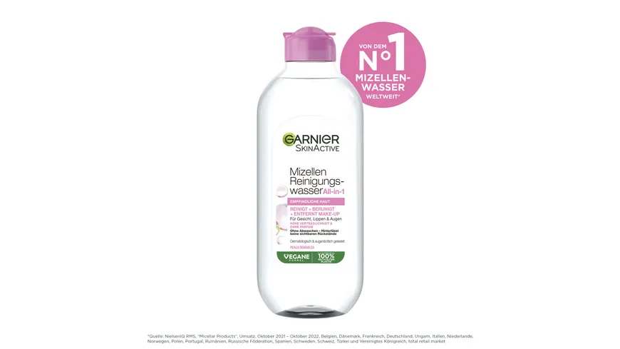 Garnier Skin Aktive Mizellen Reinigungswasser All-in-1 für normale Haut 400 ml