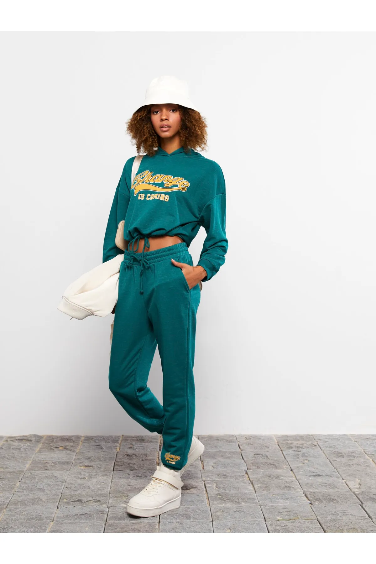 LC Waikiki  Bedruckte Damen-Jogger-Jogginghose mit elastischem Bund