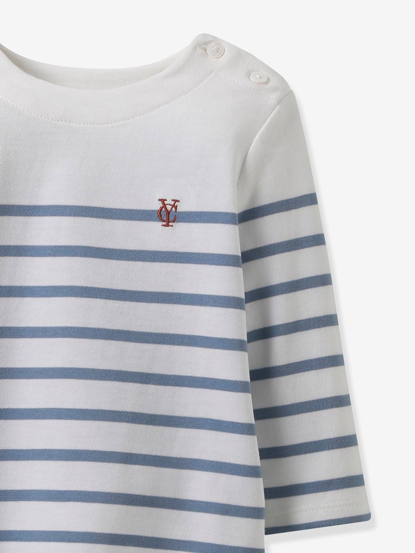 Cyrillus Baby Ringelshirt CYRILLUS, Bio-Baumwolle - blau gestreift