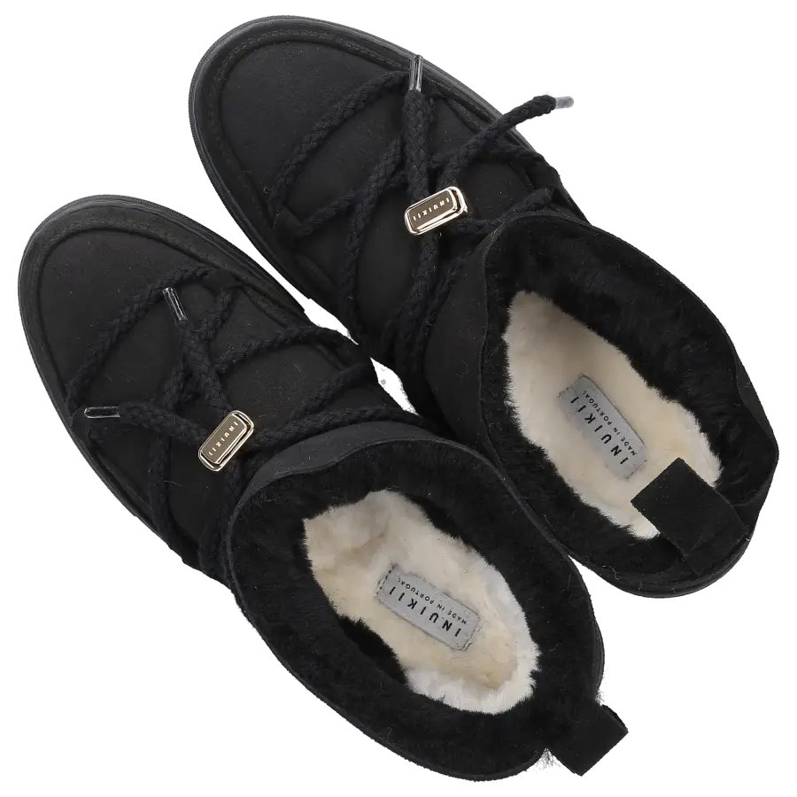 INUIKII - Snowboots CLASSIC LOW Veloursleder - schwarz
