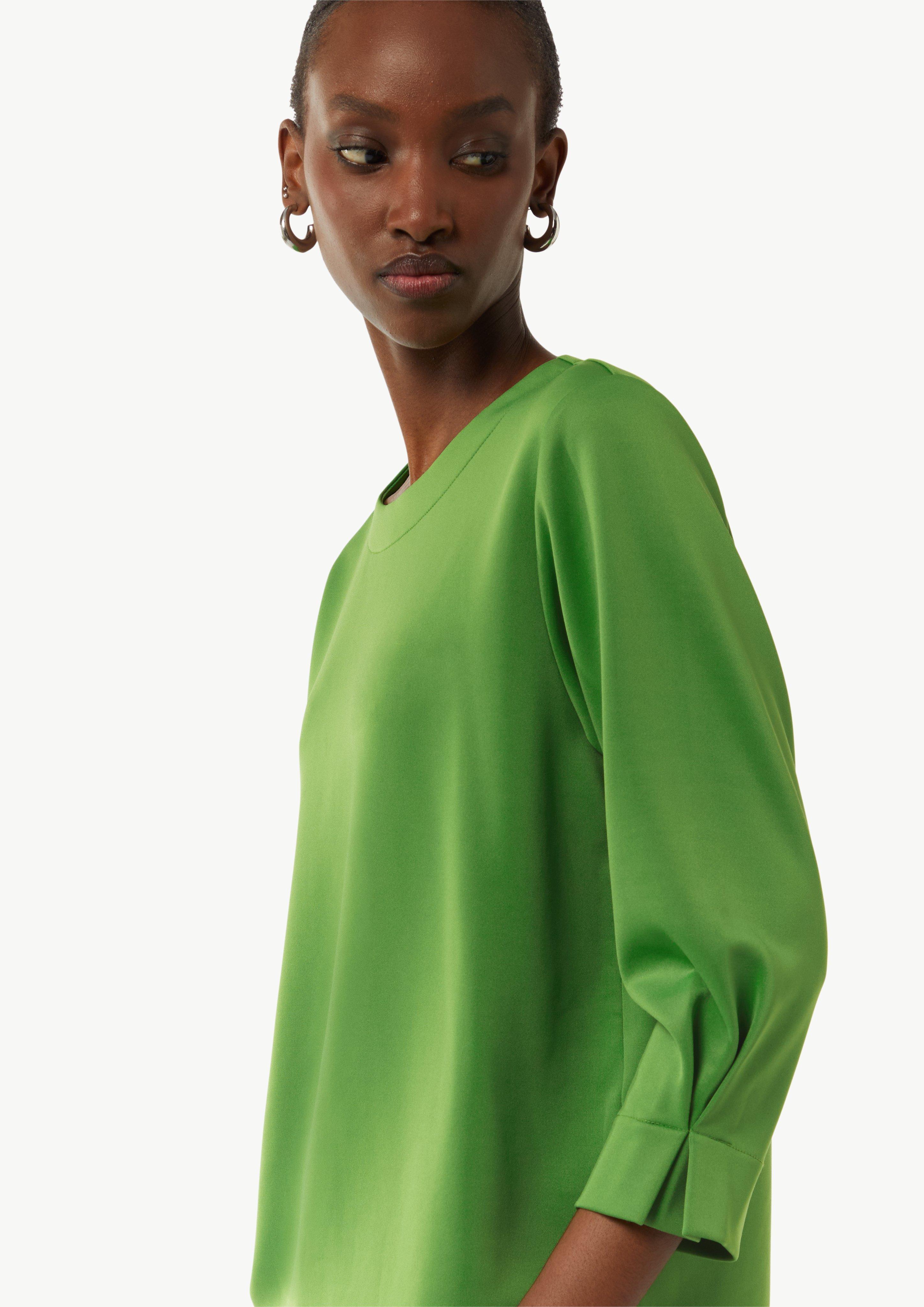 Weiches Sweatshirt mit Faltendetail am Ärmel - grün