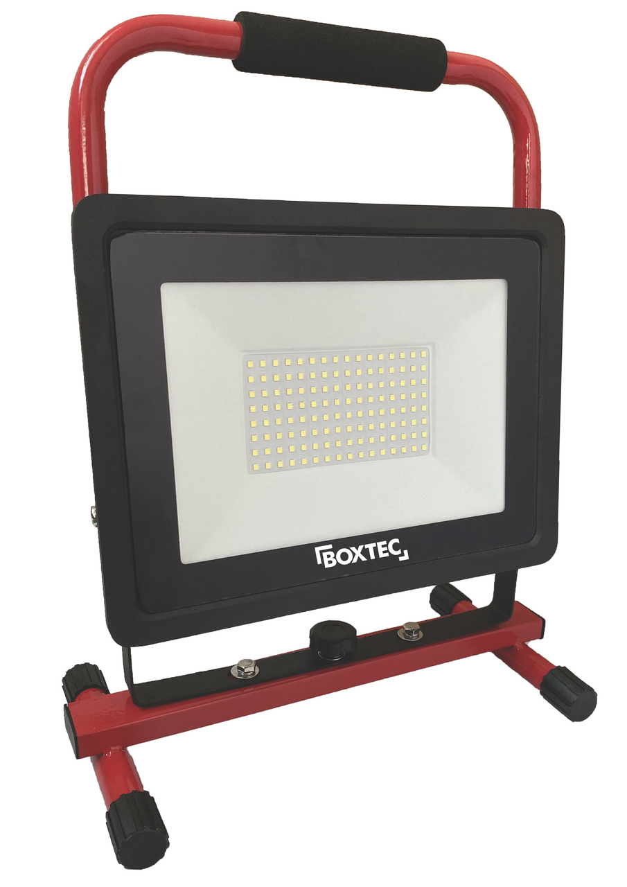 BOXTEC LED Arbeitsleuchte, Baustrahler, PRO-LINE FIXSTAND 100W, 8000lm, 6500K, IP65, 3m Gummikabel