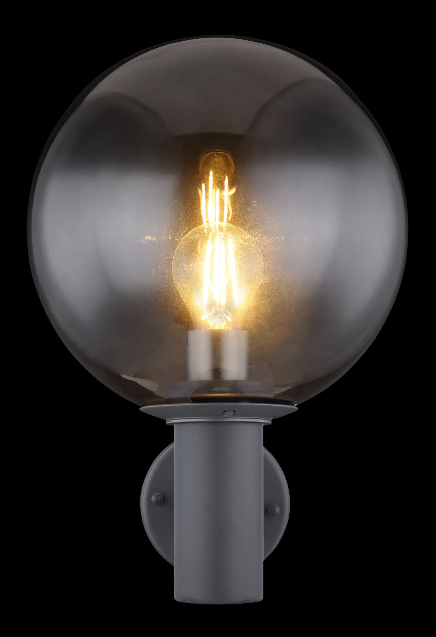Globo Lighting - HEDWIG - Außenleuchte Edelstahl, 1x E27 LED