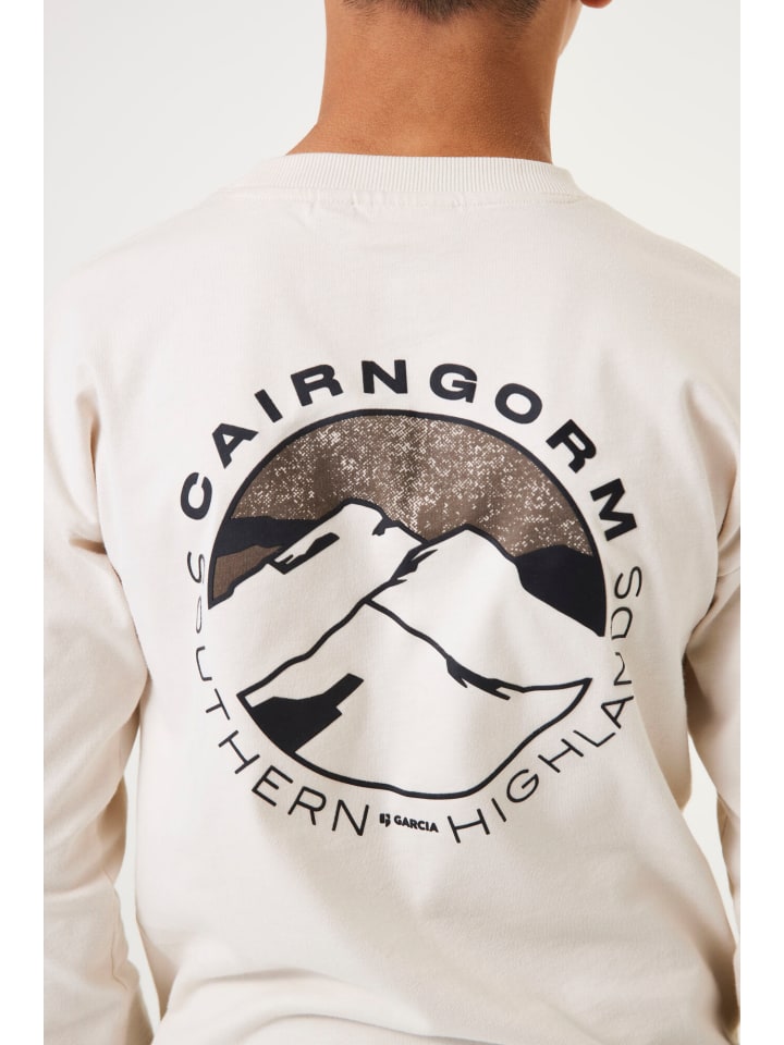 Garcia Langarmshirt mit Rückenprint in moonbeam günstig kaufen