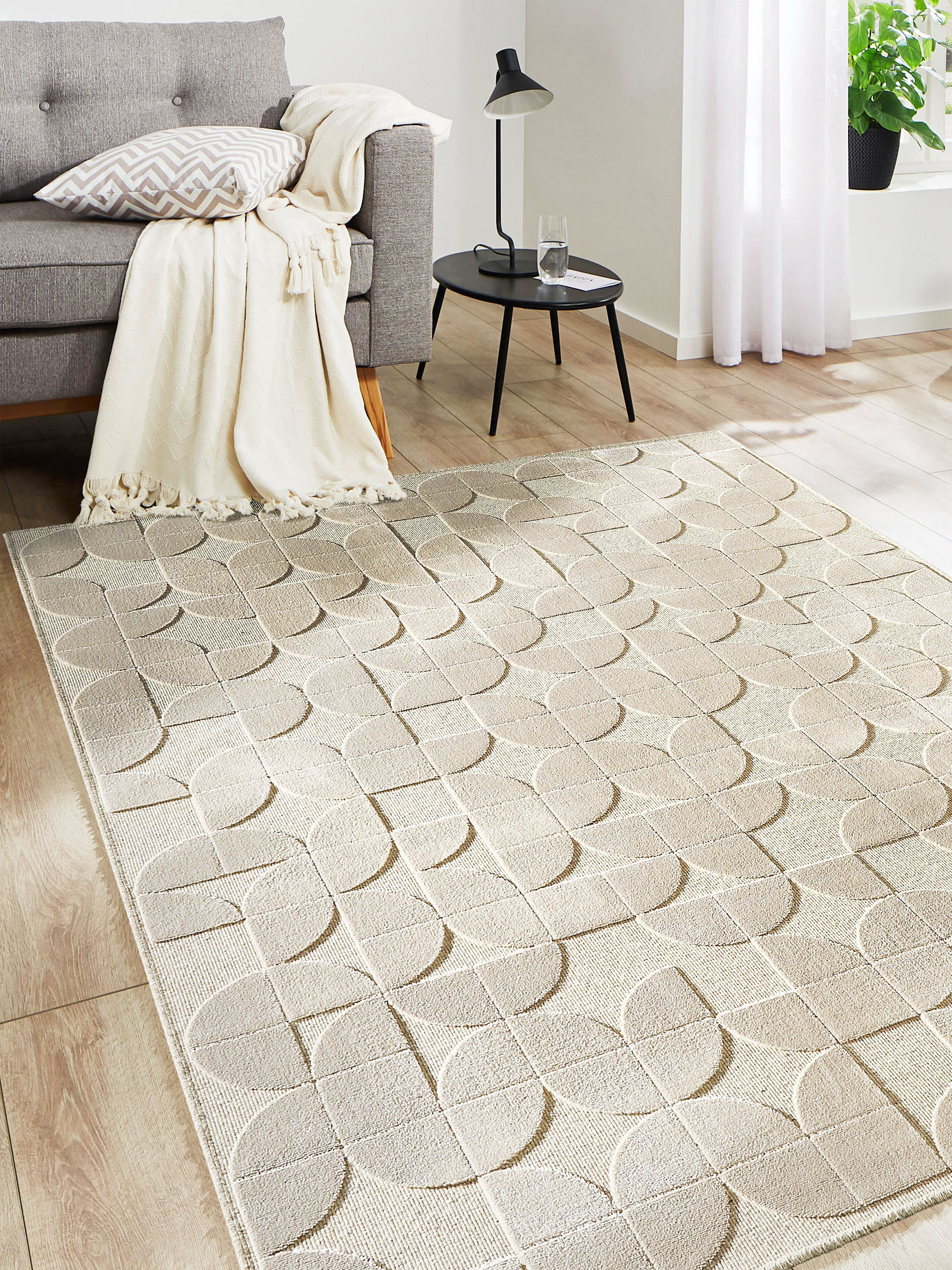 Butterfield Moderner Teppich, Creme
