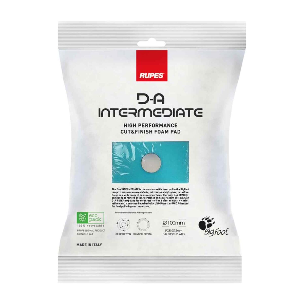 Rupes D-A Intermediate Polierpad Medium 75mm