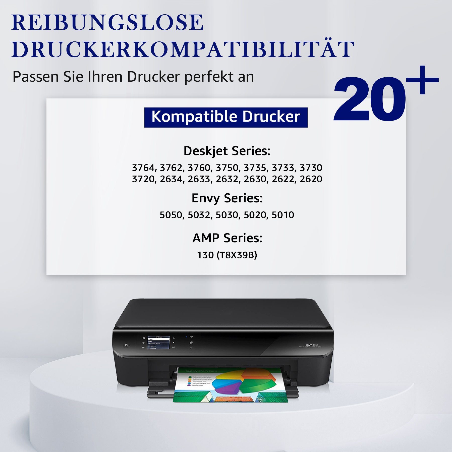 MOOHO 304 Multipack ersetzt für HP 304XL Tintenpatrone (DeskJet 3764 3762 3760 3750 3735 3733 3730 3720 2634 2633 2632 2630 2622 2620 AMP 130, ENVY 5050 5032 5030 5020 5010)