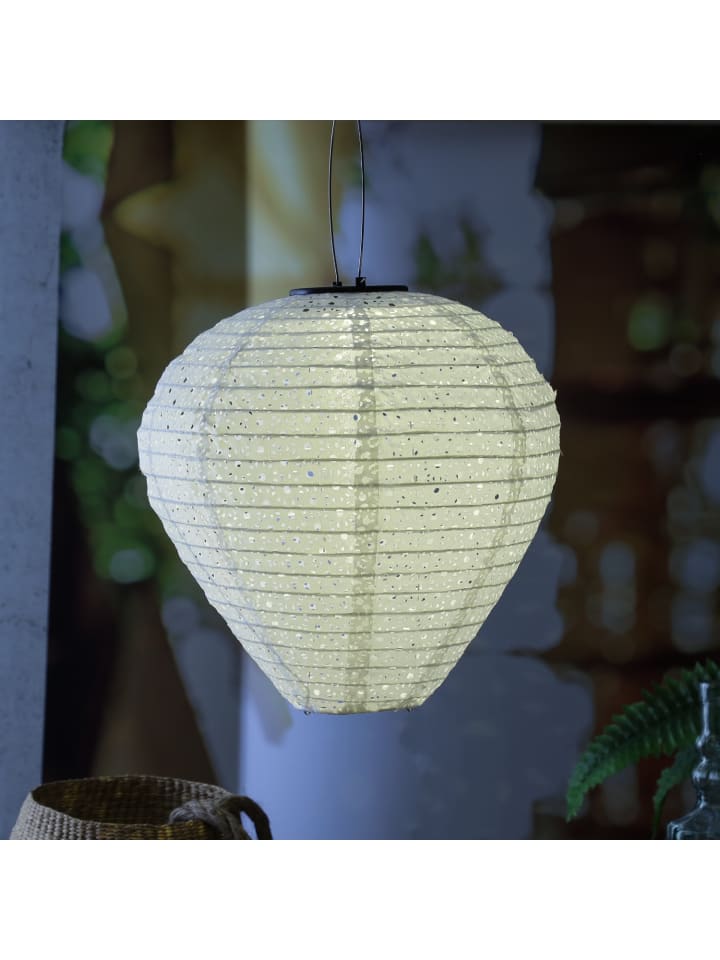 MARELIDA LED Solar Lampion Ballon mit Blumenmuster D: 30cm in weiß günstig kaufen onesize