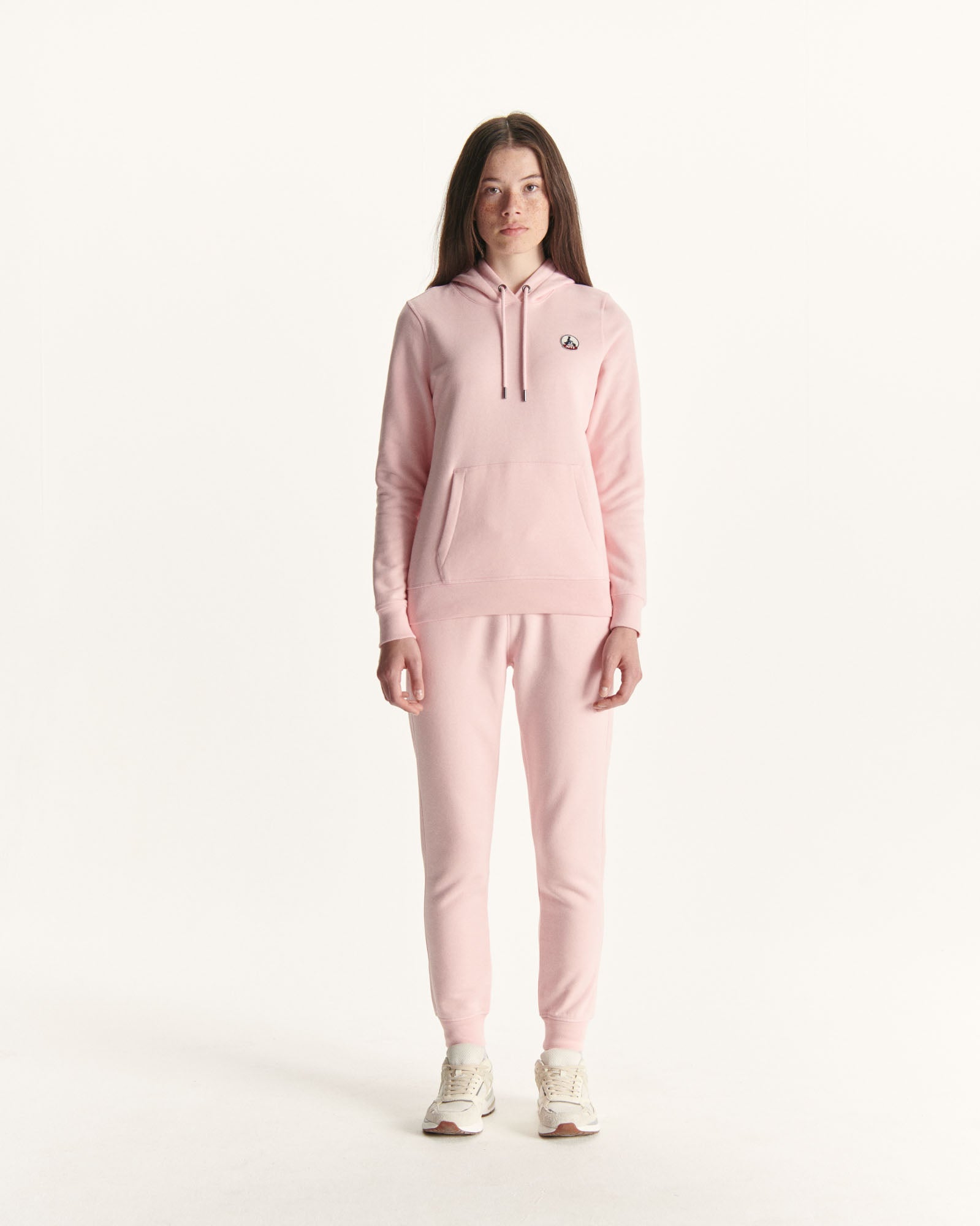 Sweat à capuche en coton biologique Rose pêche Livia