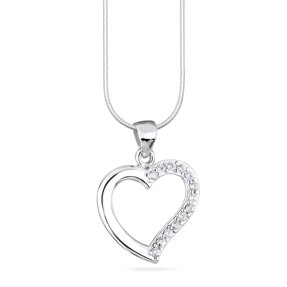 Elli Elli Collier Herz Zirkonia Bezaubernd 925 Sterling Silber collier