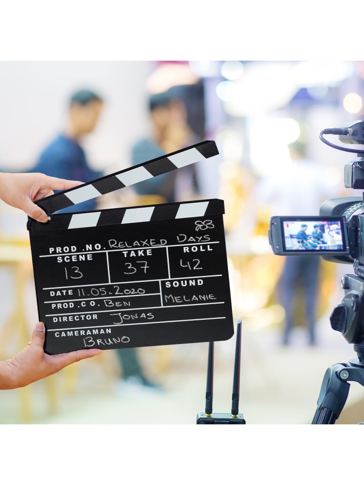 relaxdays Filmklappe in Schwarz günstig kaufen onesize