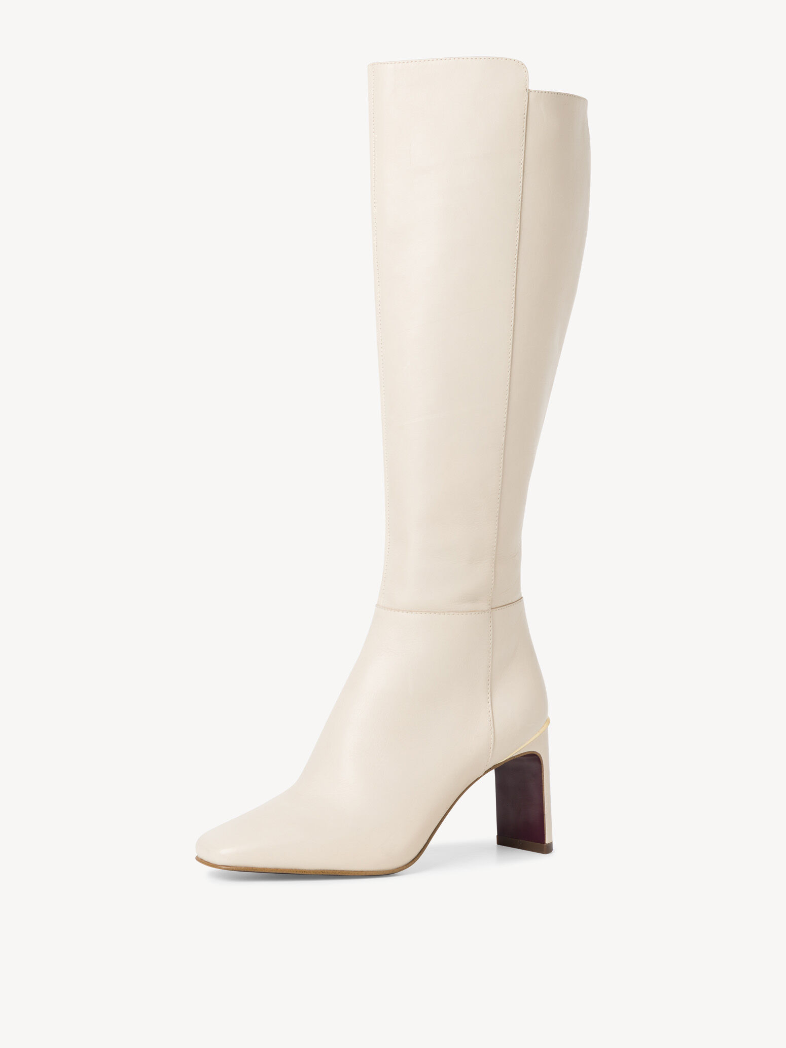Bottes en cuir - beige