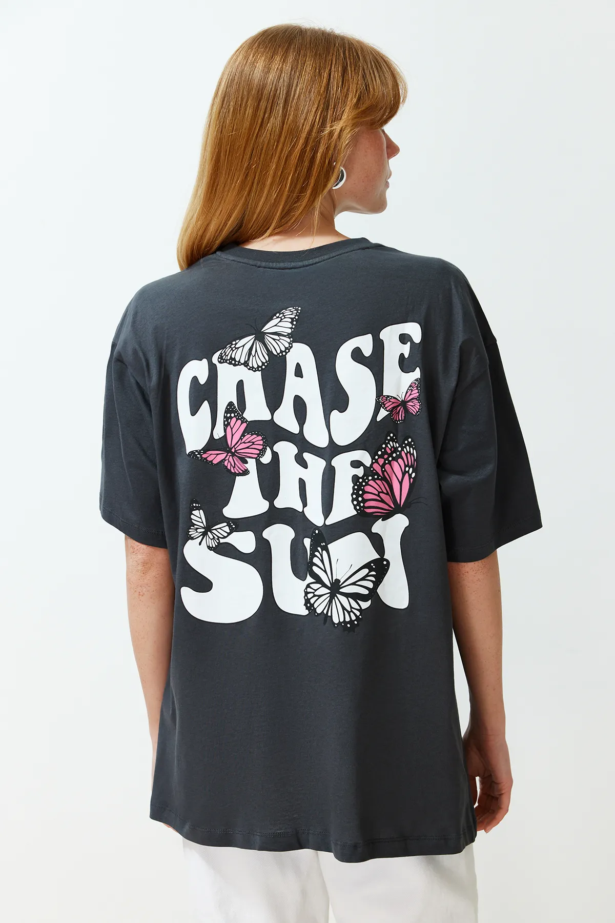 Trendyol Collection  T-Shirt - Grau - Oversized