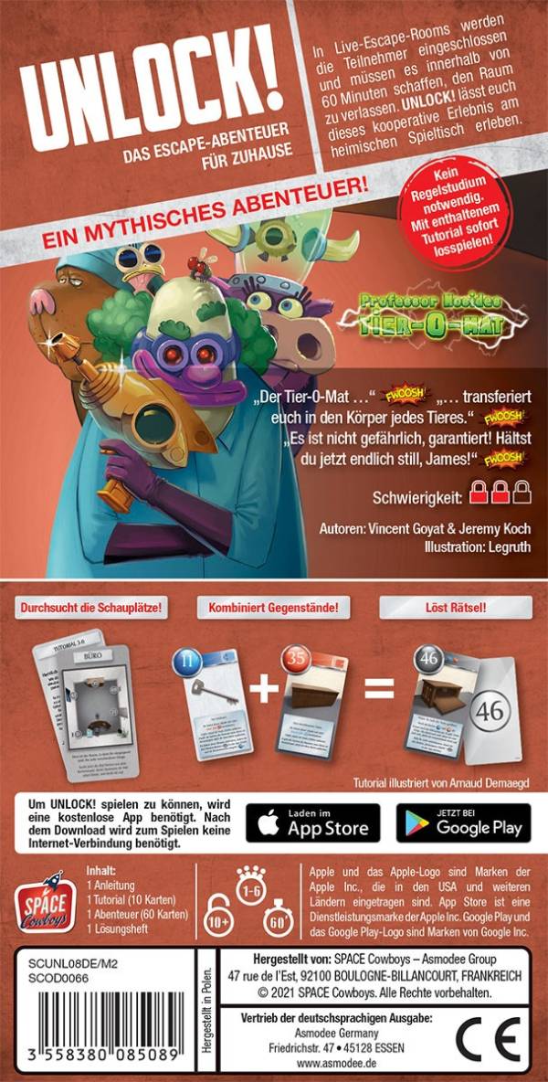 Unlock! Professor Nosides TIER-O-MAT (Einzelszenario)