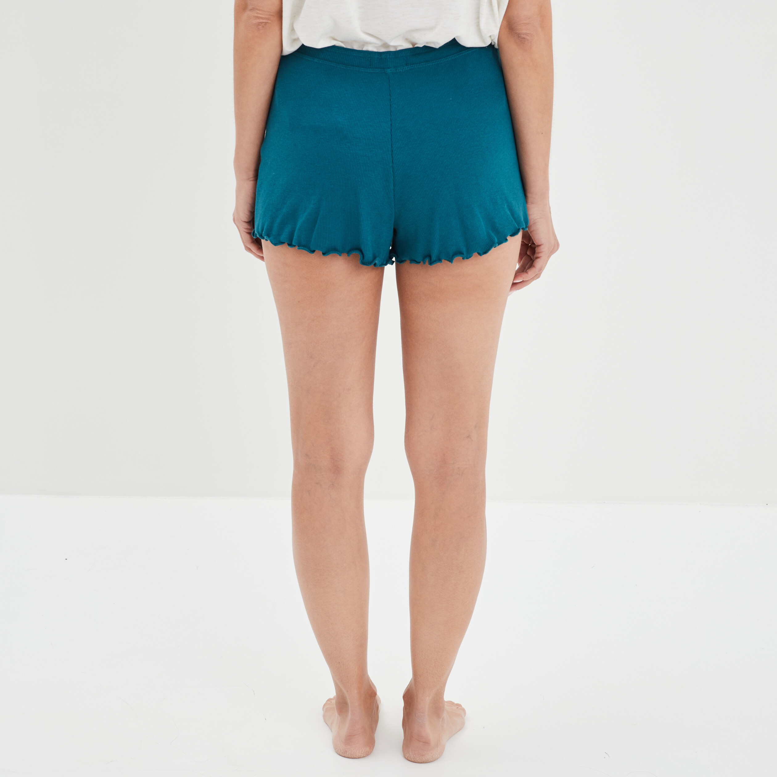 Bas de pyjama short bleu canard femme | La Halle