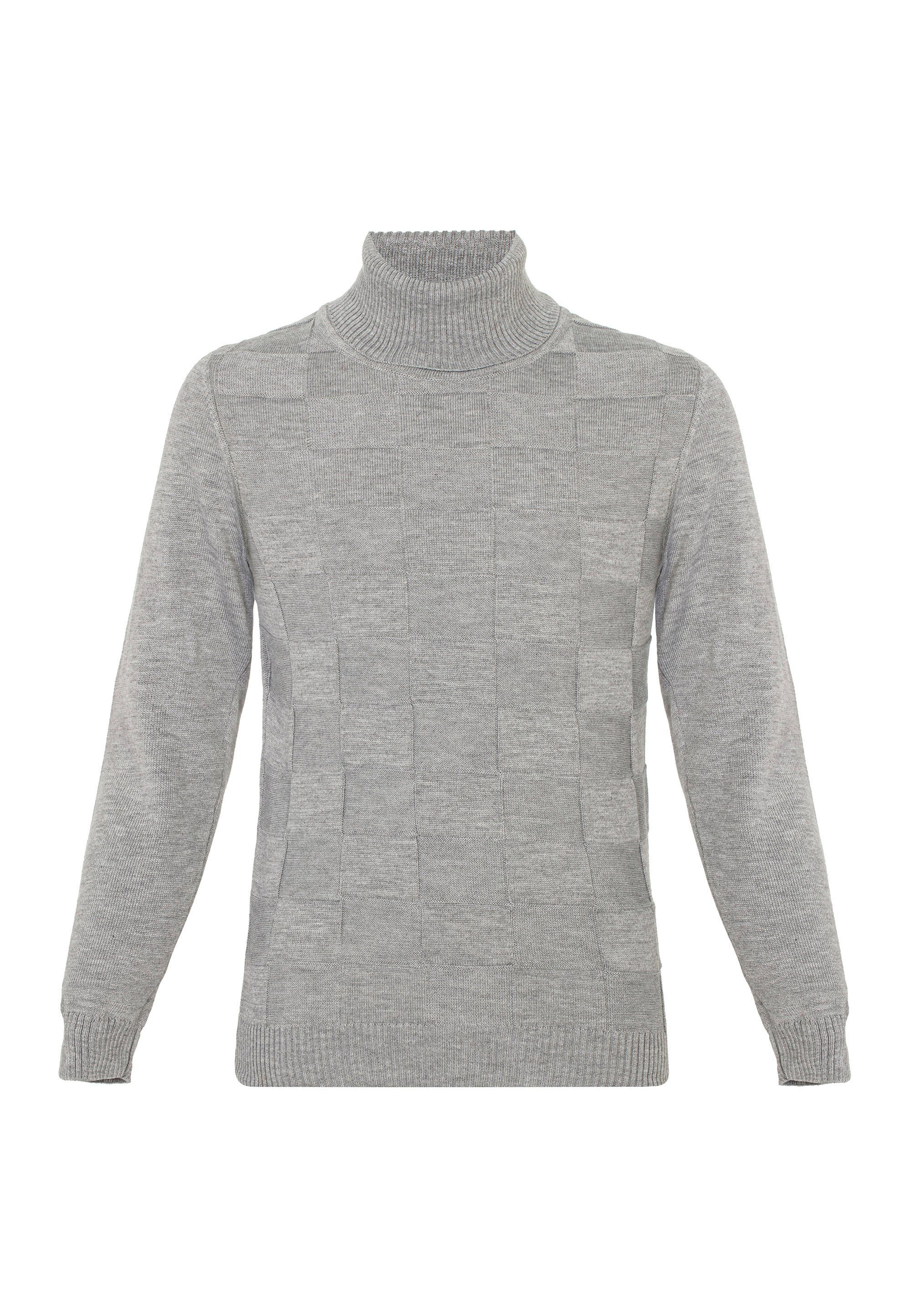 Cipo & Baxx Strickpullover mit edlem Karomuster