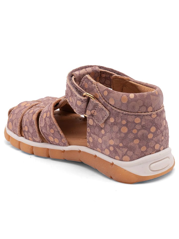 bisgaard Leder-Halbsandalen in Lila/ Orange günstig kaufen