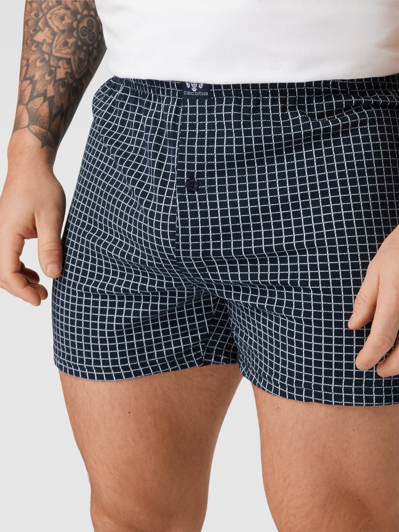 PLUS SIZE Boxershorts mit Knopfverschluss im 2er-Pack in dunkelblau