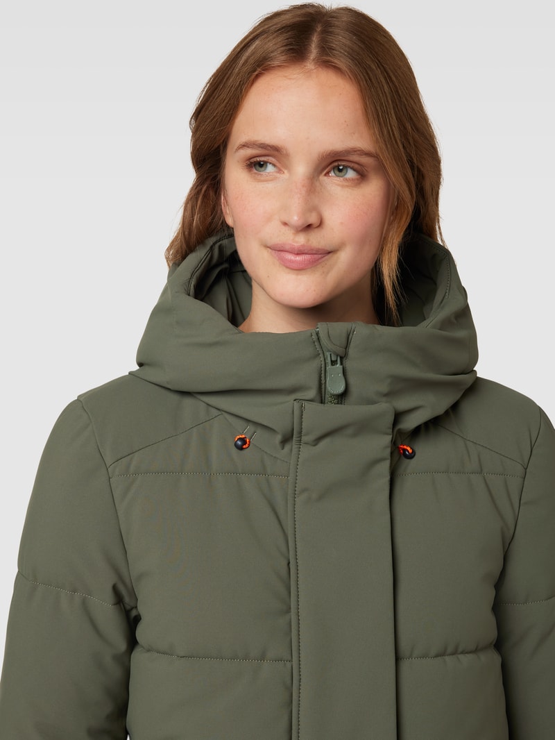 Steppmantel mit Kapuze Modell 'BETHANY' in khaki