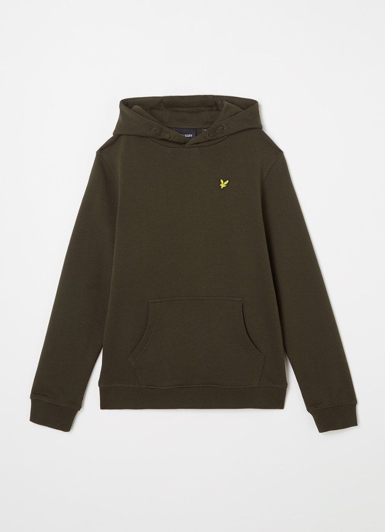 Lyle & Scott -huppari sivutaskuilla ja logobrodeerauksella