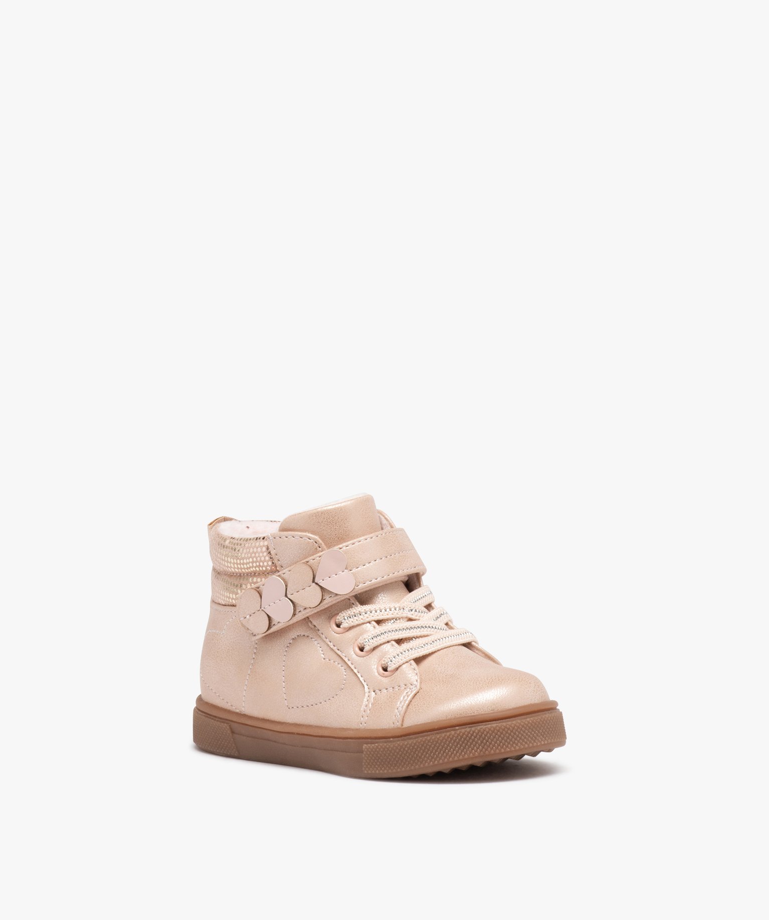 Boots irisé avec doublure peluche bébé fille rose | GEMO