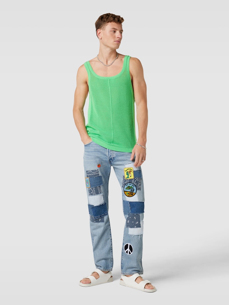Jeans mit Patches Modell 'SURF' in hellblau