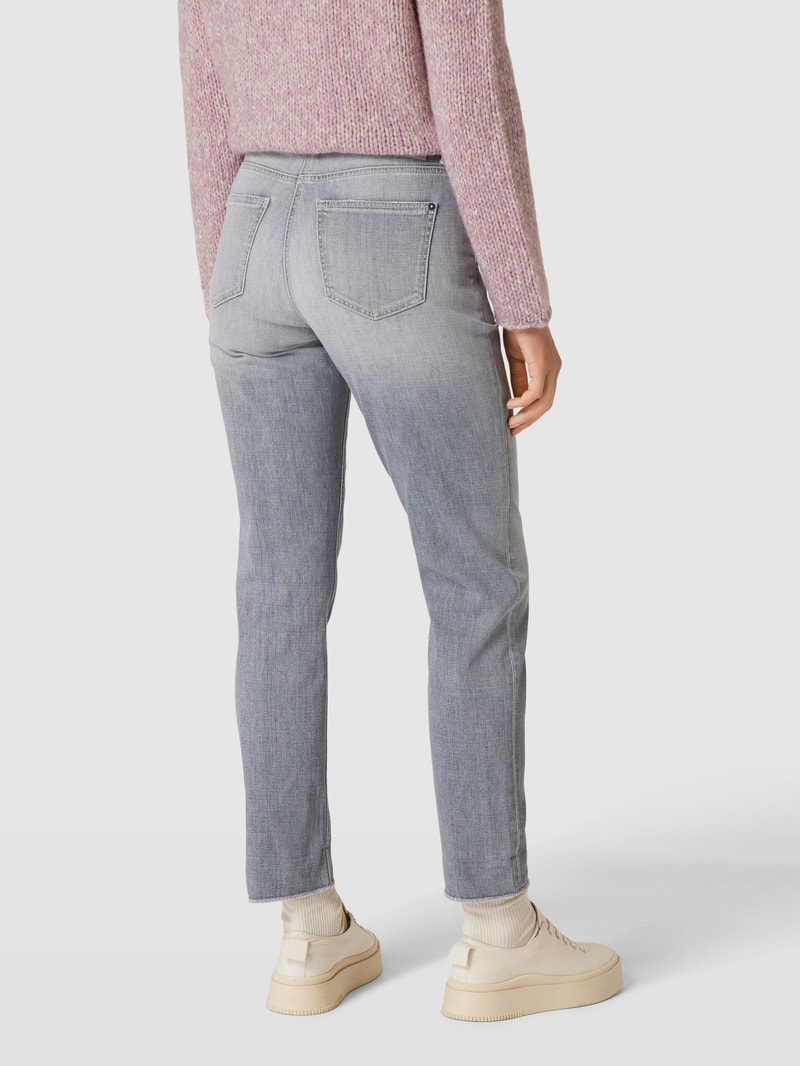 Jeans mit Label-Patch Modell 'Kerry' in hellgrau