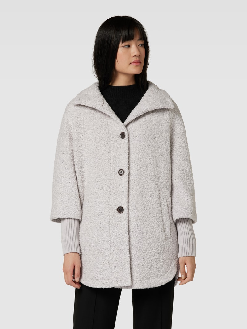 Kurzmantel mit seitlichen Eingrifftaschen in offwhite