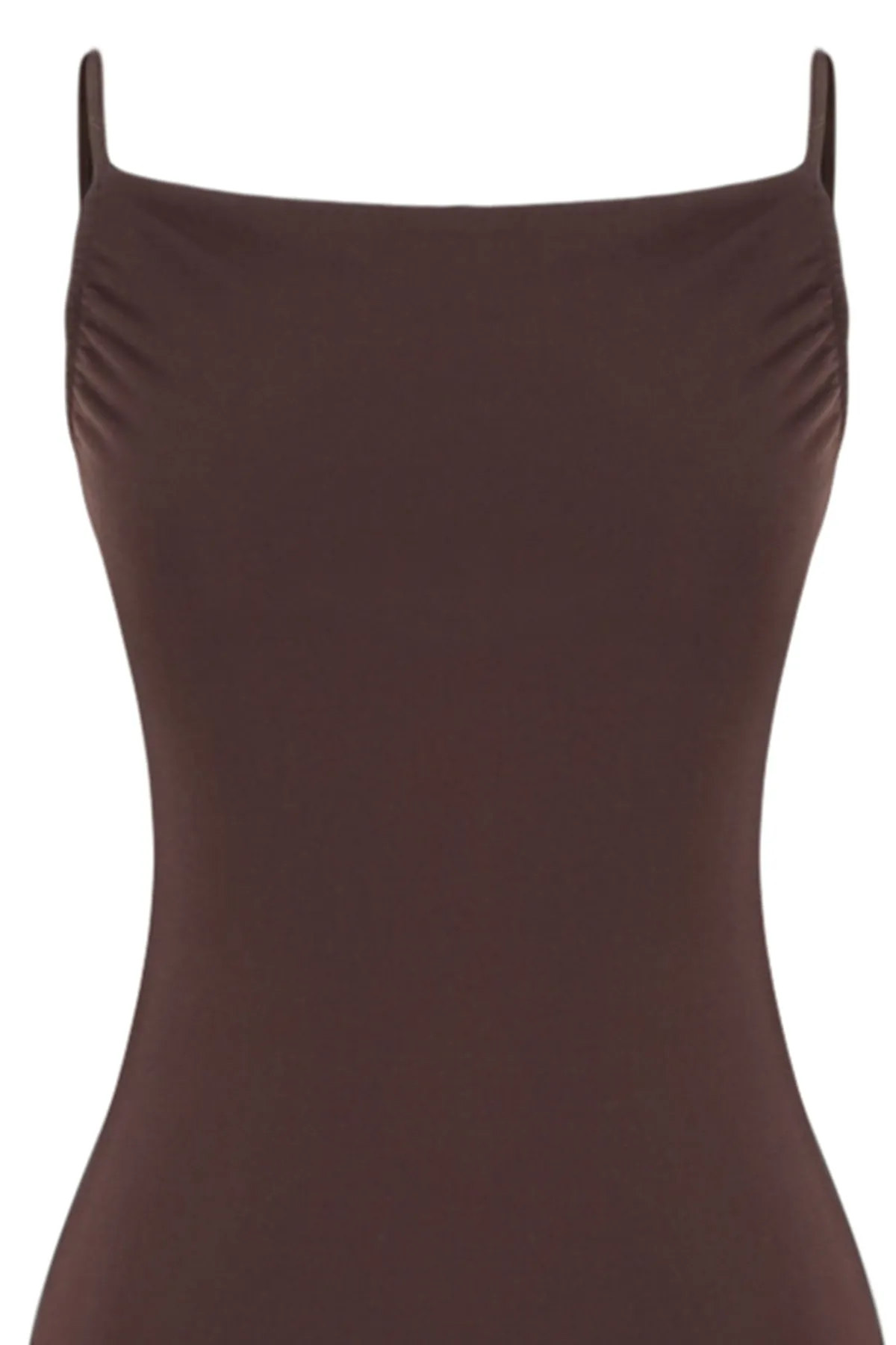 Trendyol Collection  Braunes tailliertes Midi-Bleistiftkleid aus flexiblem Strick mit Degaje-Kragen TWOSS19AD0020