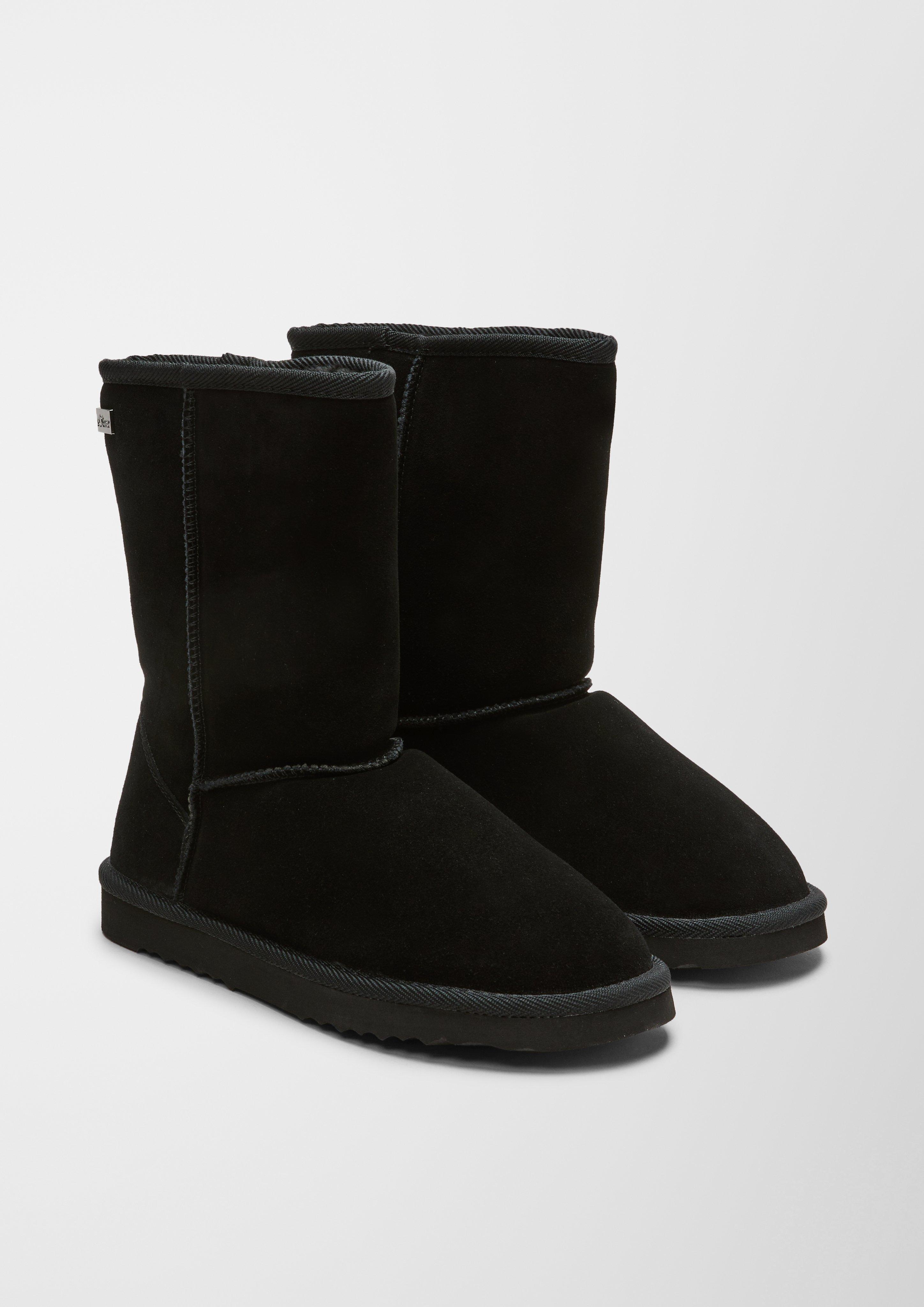 Gefütterte Velourslederstiefel  6006579-001