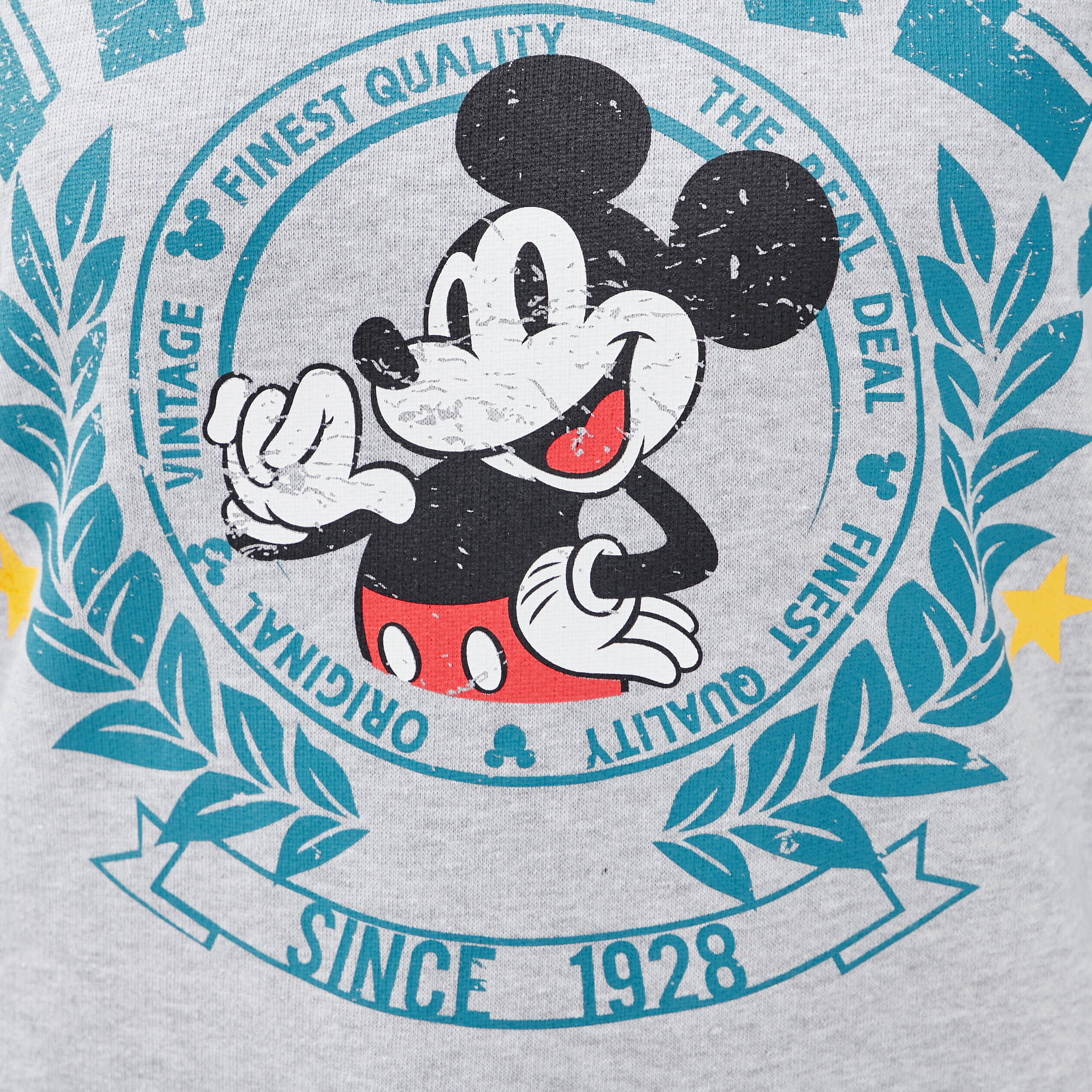 Sweat manches longues Mickey gris clair femme | Cache Cache