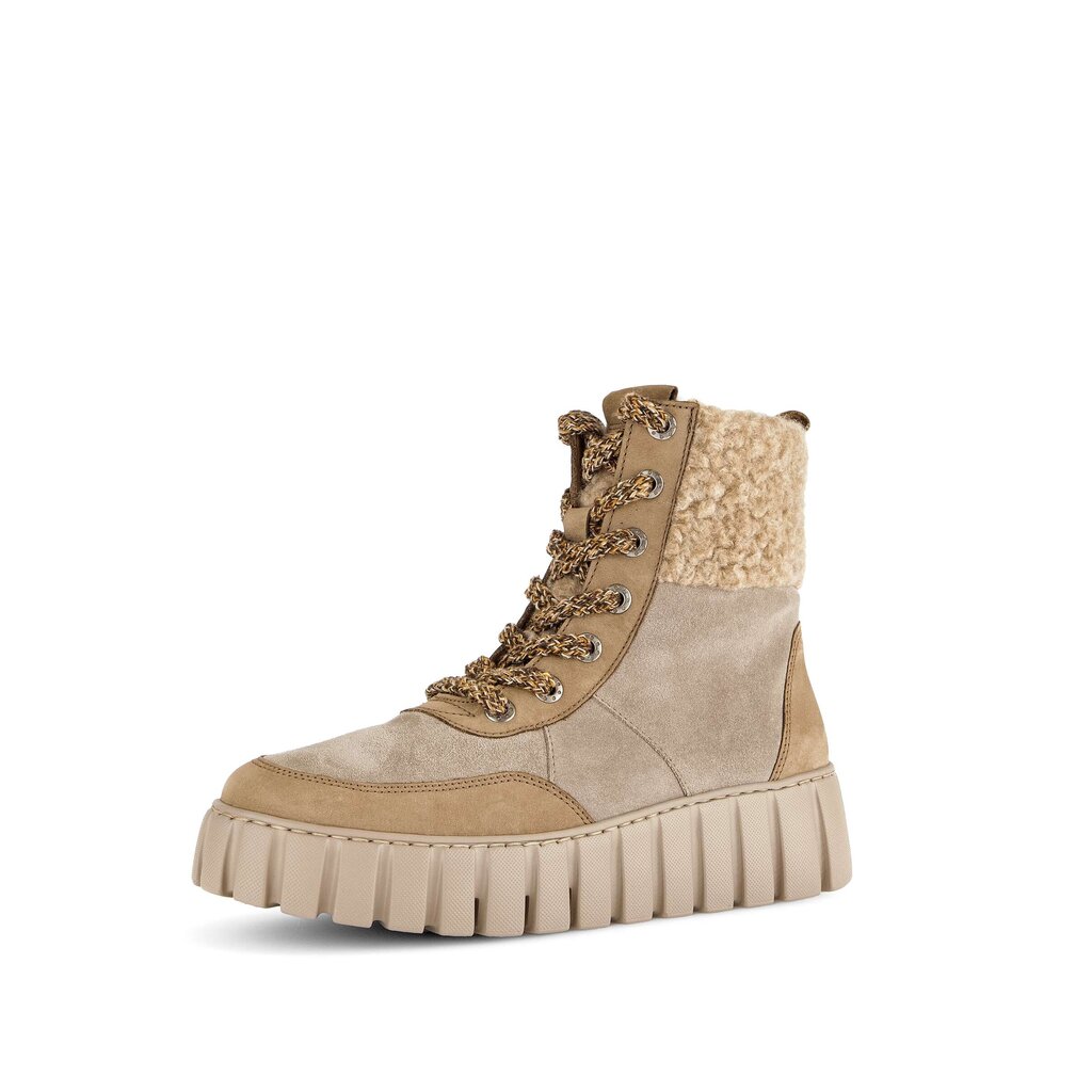 Gabor comfort Schnürstiefelette beige